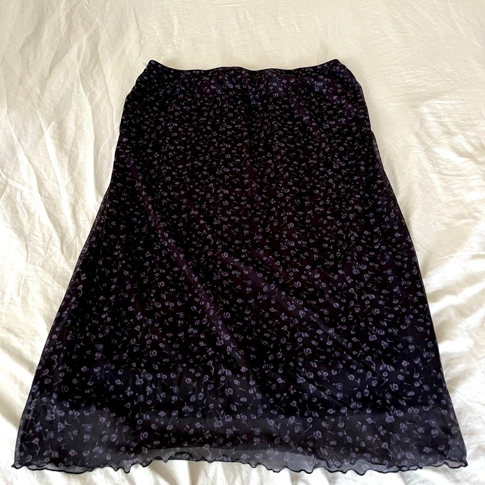 Black and Purple Maxi skirt